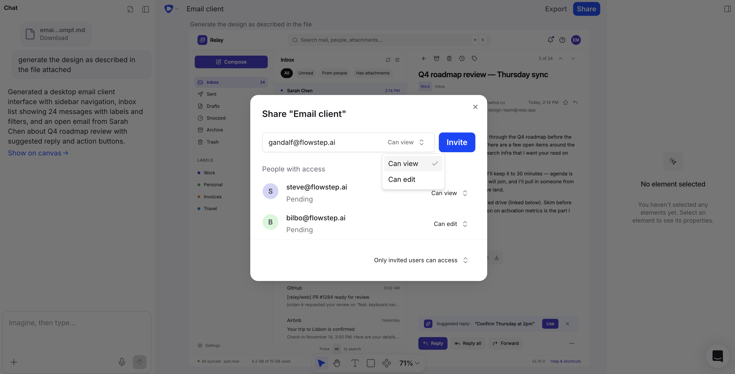 Share Flowstep designs with your team and stakeholders - Flowstep